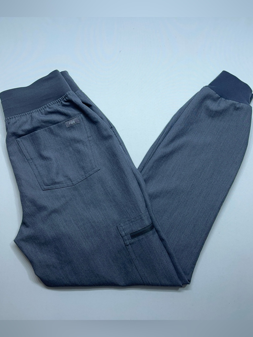 Figs HW Zamora Scrub Pants Womens XS High Waist Heather Gray Joggers 29” Inseam